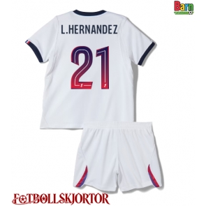 Paris Saint-Germain Lucas Hernandez #21 Borta Kläder Barn 2026-27 Kortärmad (+ Korta byxor)